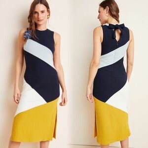 Anthropologie Hutch Lena Colorblock Ribbed Dress Size S